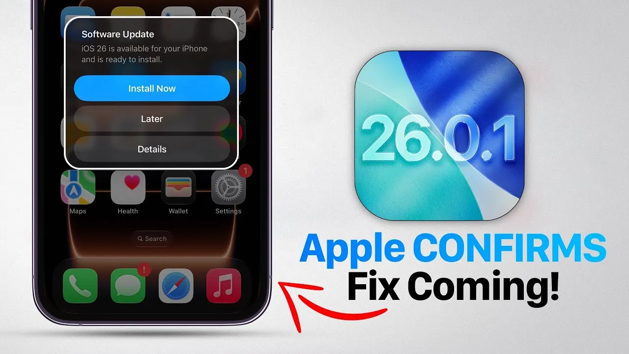 جدیدترین رفع اشکالات با به‌روزرسانی iOS 26