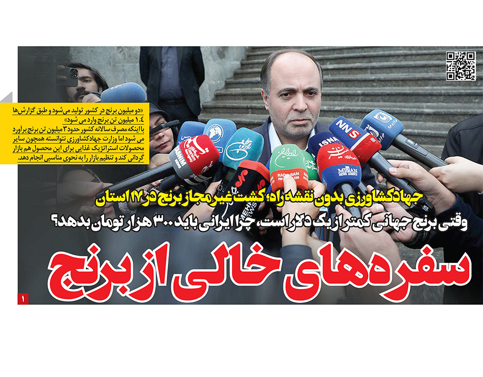 سفرههای خالی از برنج؛ وقتی برنج جهانی کمتر از یک دلار است، چرا ایرانی باید ۳۰۰ هزار تومان بدهد؟ سفرههای خالی از برنج؛ وقتی برنج جهانی کمتر از یک دلار است، چرا ایرانی باید ۳۰۰ هزار تومان بدهد؟